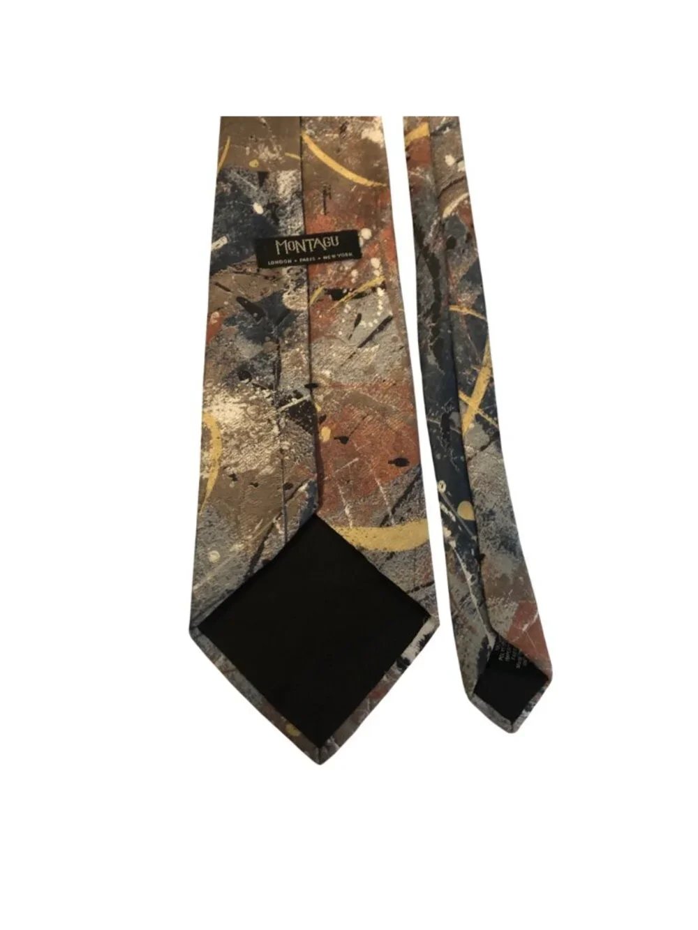 Montagu Tie Retro Abstract Multicolor Mens Necktie Accessory Office Formal Gift